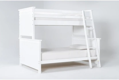 Mateo White Twin Over Full Bunk Bed, Twin Over Twin Bunk Beds