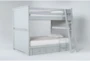 Mateo Grey Full Over Full Bunk Bed With 3 Drawer Storage Unit - Side