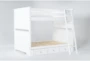 Mateo White Full Over Full Bunk Bed With 3 Drawer Storage Unit - Slats