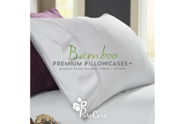 Premium Bamboo White King Pillowcase Set