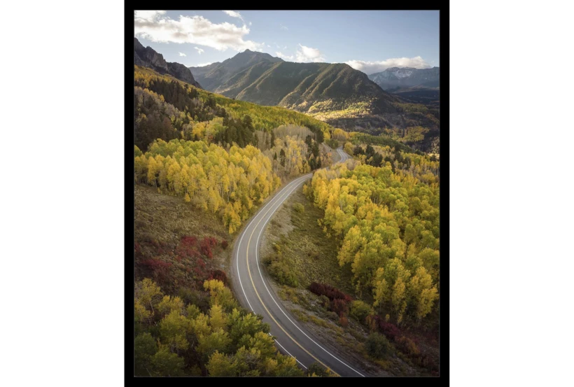 22X26 The Road Less Traveled With Black Frame - 360