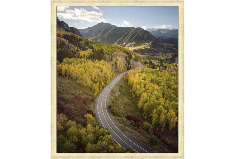 22X26 The Road Less Traveled With Gold Champagne Frame - 360