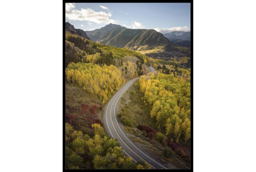 32X42 The Road Less Traveled With Black Frame - 360