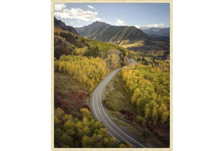 42X52 The Road Less Traveled With Gold Champagne Frame