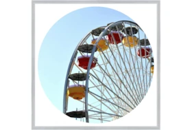 38X38 Ferris Wheel With Silver Frame