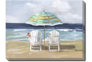 40X30 Beach Chairs With Gallery Wrap Canvas