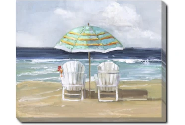 50X40 Beach Chairs With Gallery Wrap Canvas