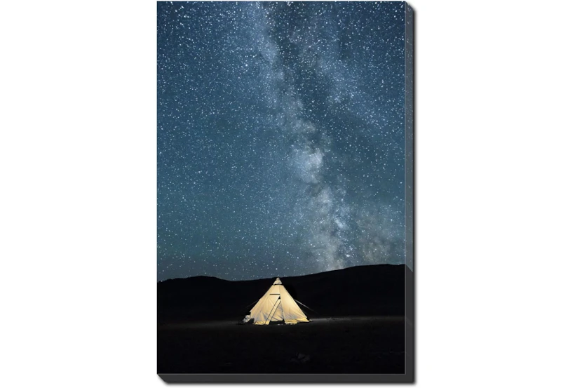 20X24 Remote Accommodations Under Night Sky With Gallery Wrap Canvas - 360