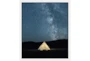 22X26 Remote Accommodations Under Night Sky With White Frame - Signature