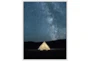 32X42 Remote Accommodations Under Night Sky With White Frame - Signature