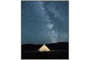 42X52 Remote Accommodations Under Night Sky With Birch Frame