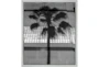 22X26 B&W Palm Tree With Silver Frame - Signature