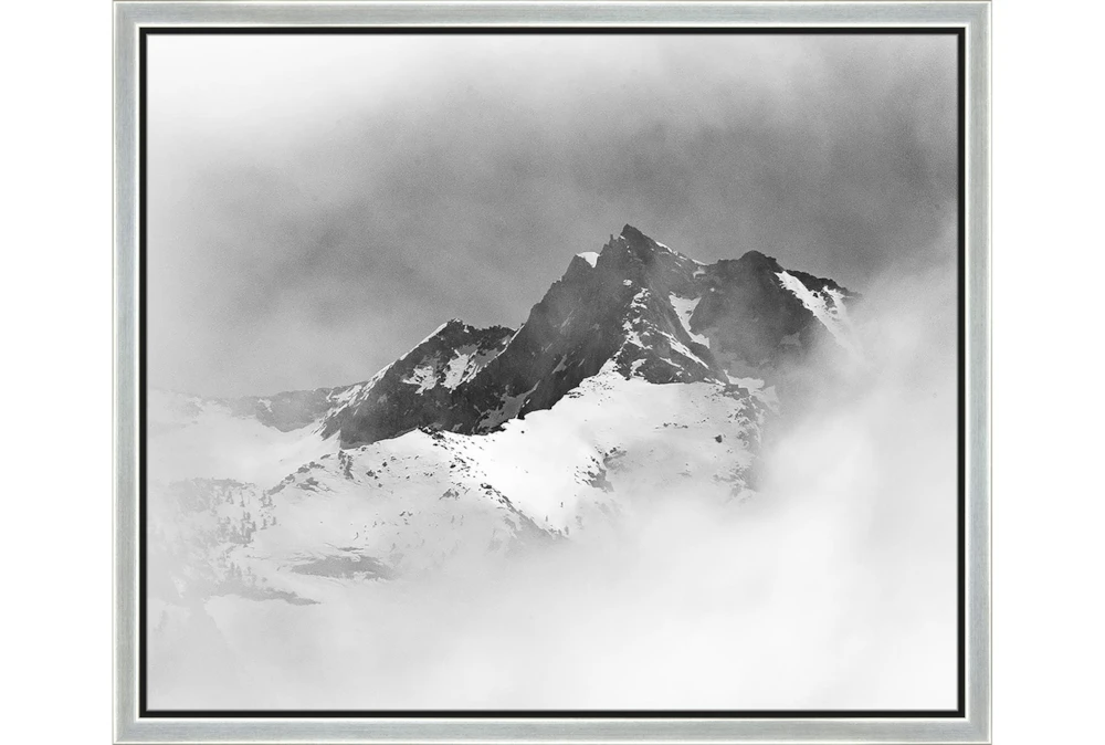 26X22 B&W Snow Capped With Silver Frame