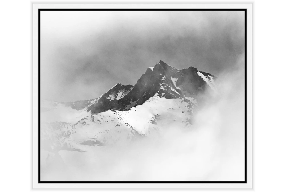26X22 B&W Snow Capped With White Frame