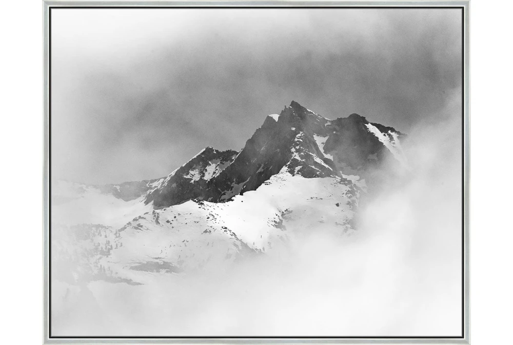 52X42 B&W Snow Capped With Silver Frame