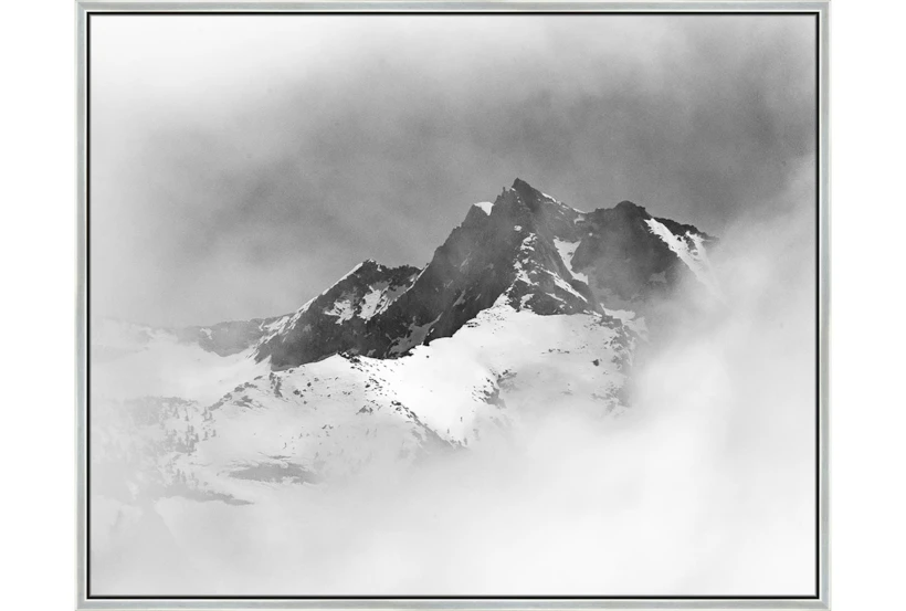 52X42 B&W Snow Capped With Silver Frame - 360