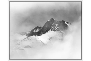 52X42 B&W Snow Capped With White Frame
