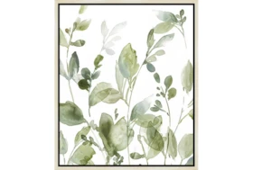 22X26 Botanical Watercolor With Birch Frame
