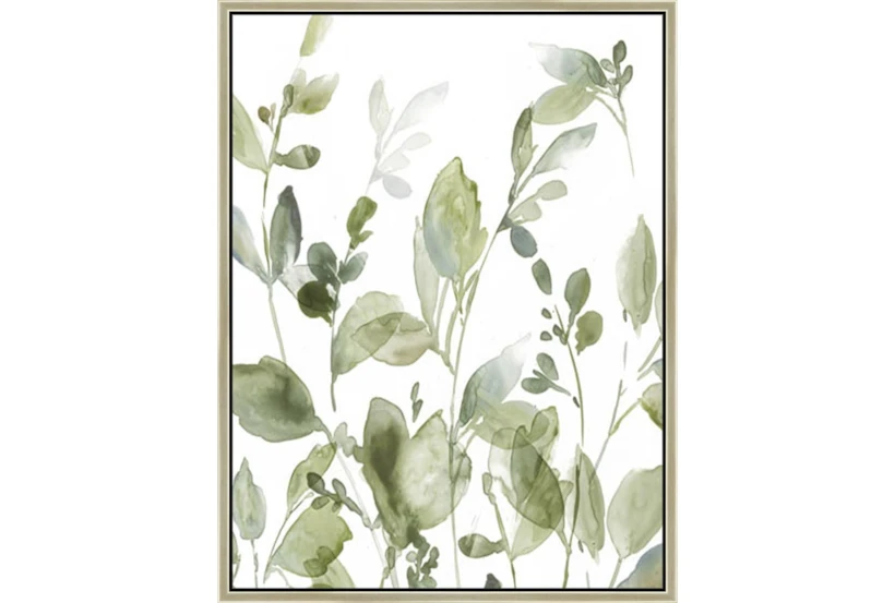 32X42 Botanical Watercolor With Champagne Frame - 360