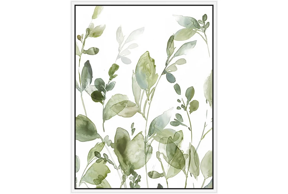 32X42 Botanical Watercolor With White Frame