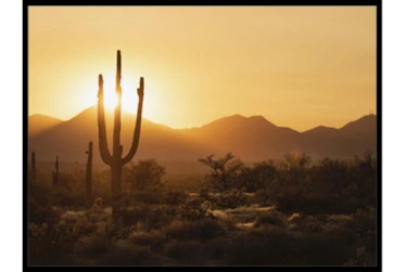 42X32 Desert Sunset With Black Frame