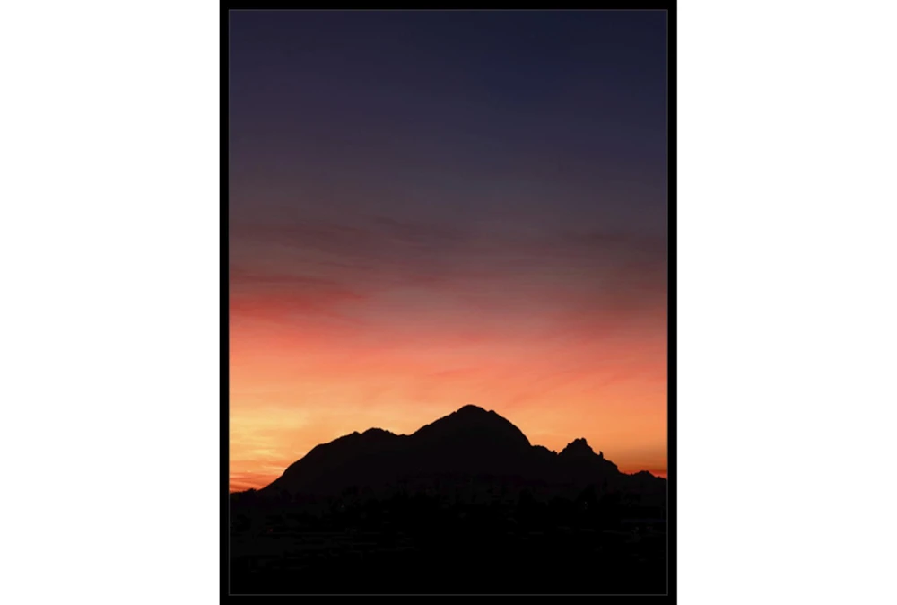 32X42 Mountain Sunset With Black Frame