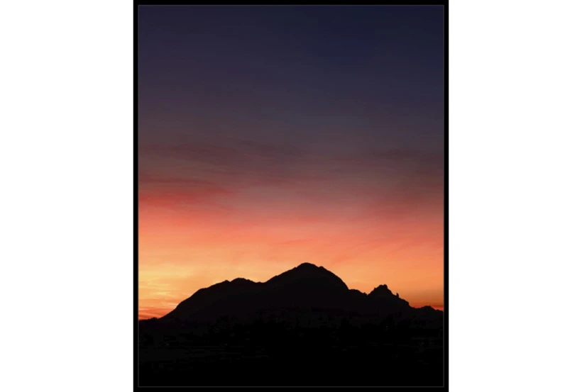 42X52 Mountain Sunset With Black Frame - 360