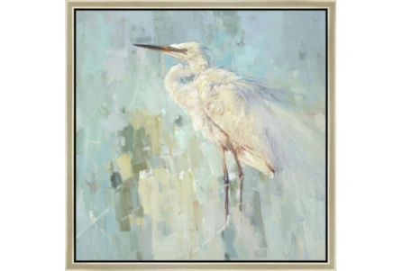 26X26 White Heron With Champagne Frame - Main