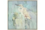 26X26 White Heron With Birch Frame - Signature