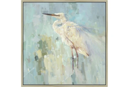 38X38 White Heron With Champagne Frame - Main