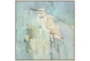 38X38 White Heron With Birch Frame - Signature