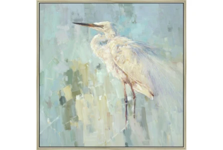 47X47 White Heron With Champagne Frame - Main