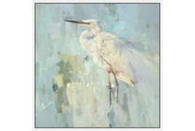 47X47 White Heron With White Frame