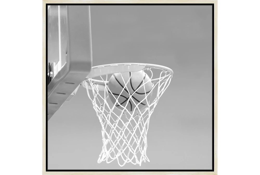 26X26 He Shoots - He Scores 2 With Birch Frame 