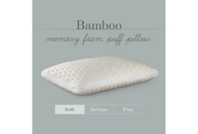 Pure Care Bamboo Memory Foam Soft Puff Queen Pillow