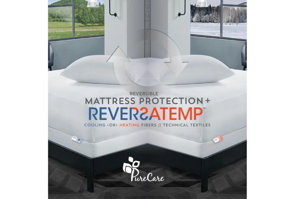 Pure Care Reversatemp 5-Sided Twin Xl Mattress Protector