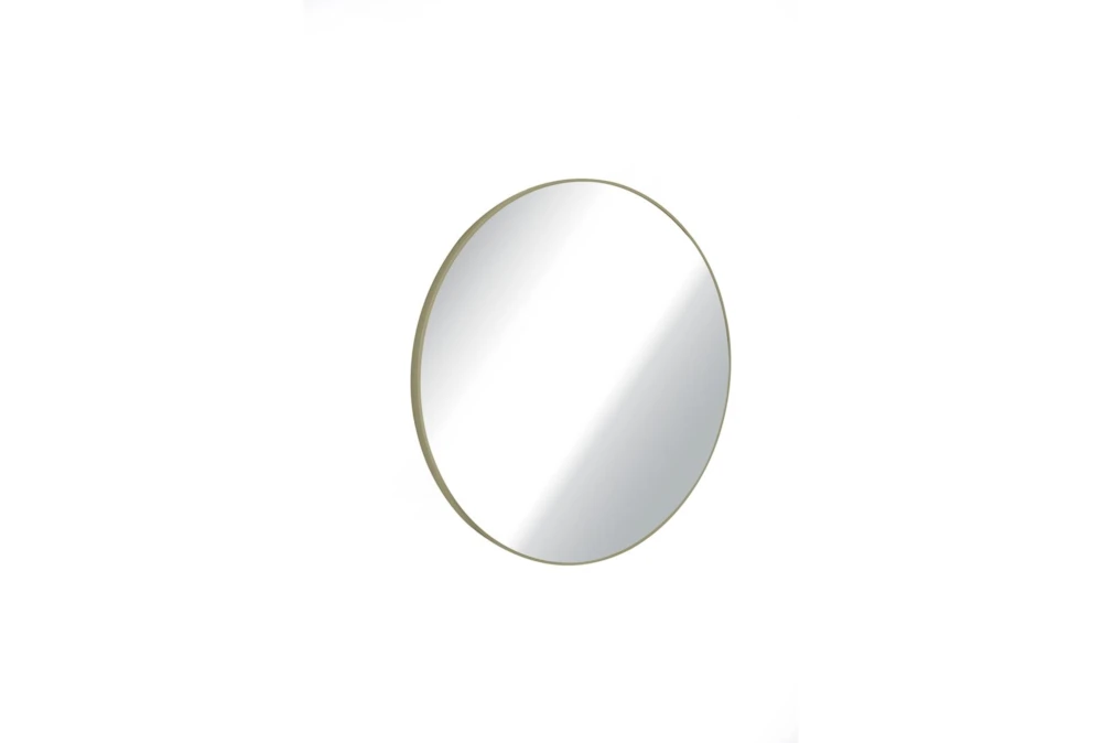 36X36 Champagne Metal Round Wall Mirror
