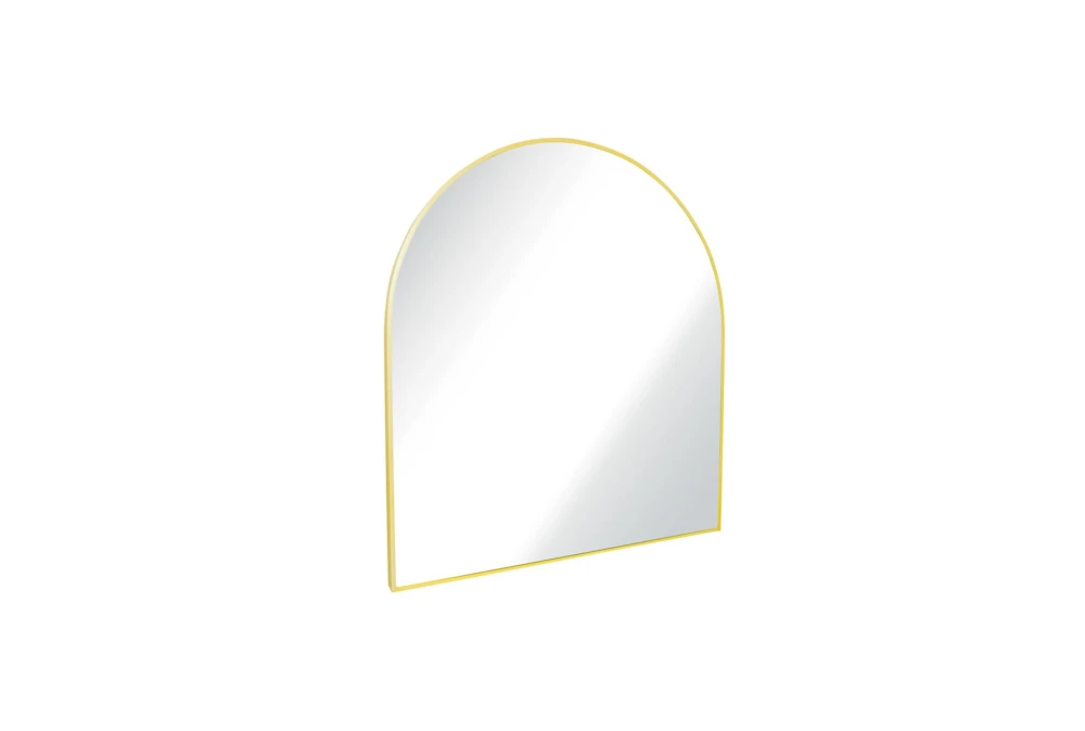 36X40 Gold Brass Metal Arched Metal Wall Mirror