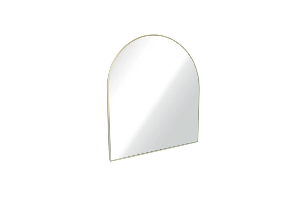 36X40 Champagne Metal Arched Metal Wall Mirror