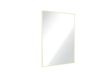 24X36 Gold Brass Metal Rectangle Wall Mirror