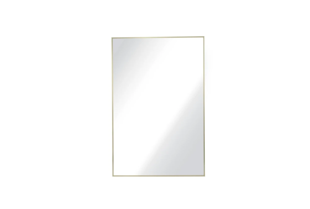 24X36 Champagne Metal Rectangle Wall Mirror
