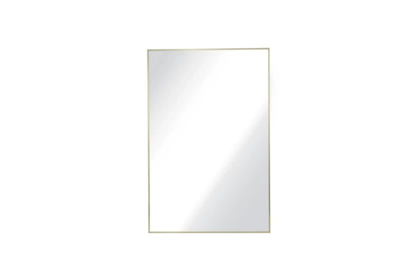 24X36 Champagne Metal Rectangle Wall Mirror
 - 360