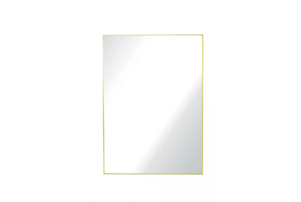 30X42 Gold Brass Metal Rectangle Wall Mirror