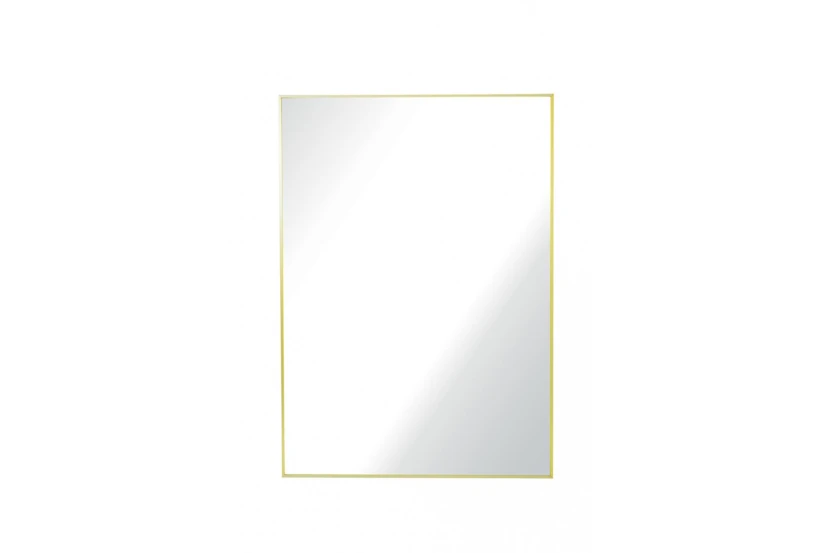 30X42 Gold Brass Metal Rectangle Wall Mirror - 360