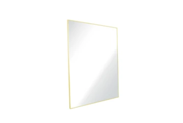 30X42 Gold Brass Metal Rectangle Wall Mirror