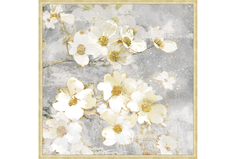 38X38 Floral Frenzy With Bronze Gold Frame - 360