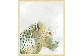 22X26 Jungle Friends Leopard With Gold Champagne Frame