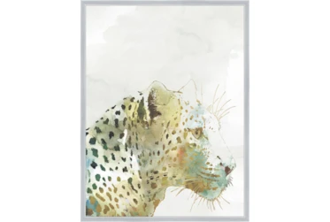 32X42 Jungle Friends Leopard With Silver Frame