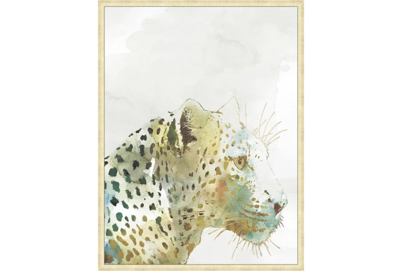 32X42 Jungle Friends Leopard With Gold Champagne Frame - 360