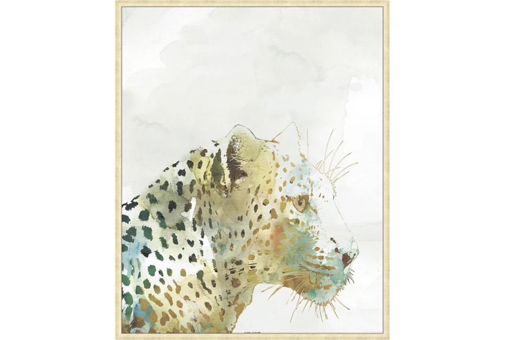 42X52 Jungle Friends Leopard With Gold Champagne Frame